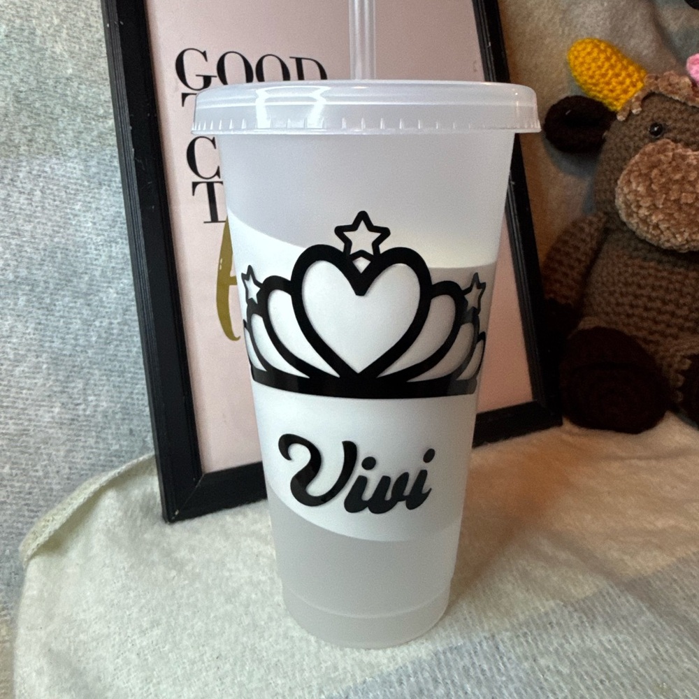 Customizable Frosted Cup, Lid /Straw - Picture 12 of 14
